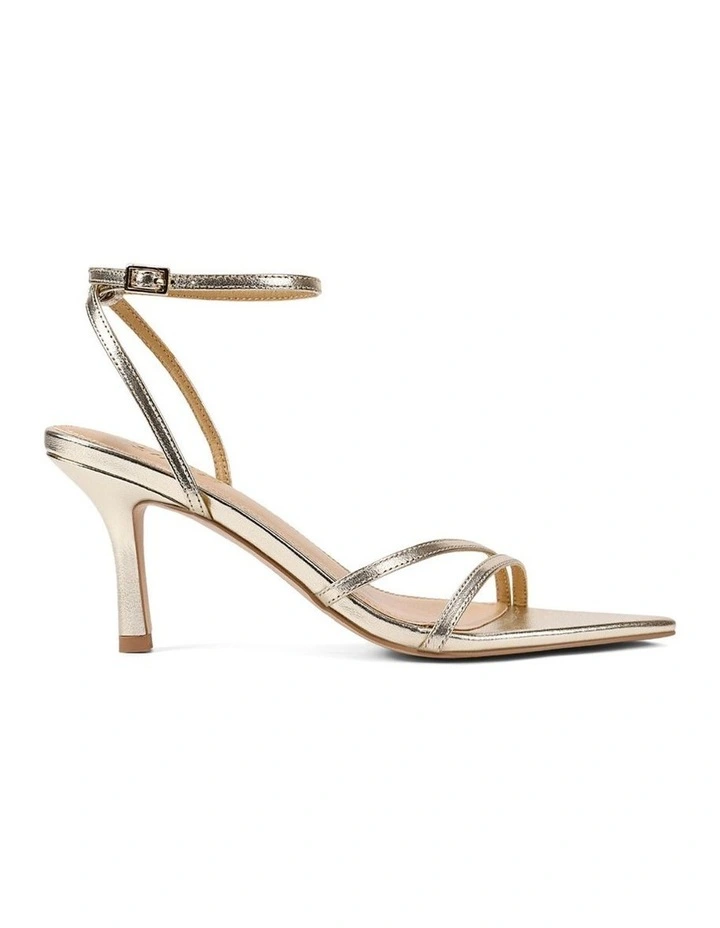 Mahalia Strappy Heels - Gold Metallic Leather image 1