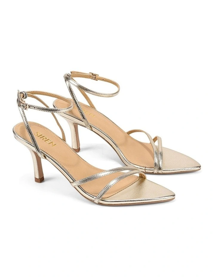 Mahalia Strappy Heels - Gold Metallic Leather image 2