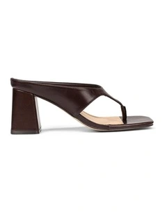 Stiles Thong Heels - Chocolate Brown Vintage Leather