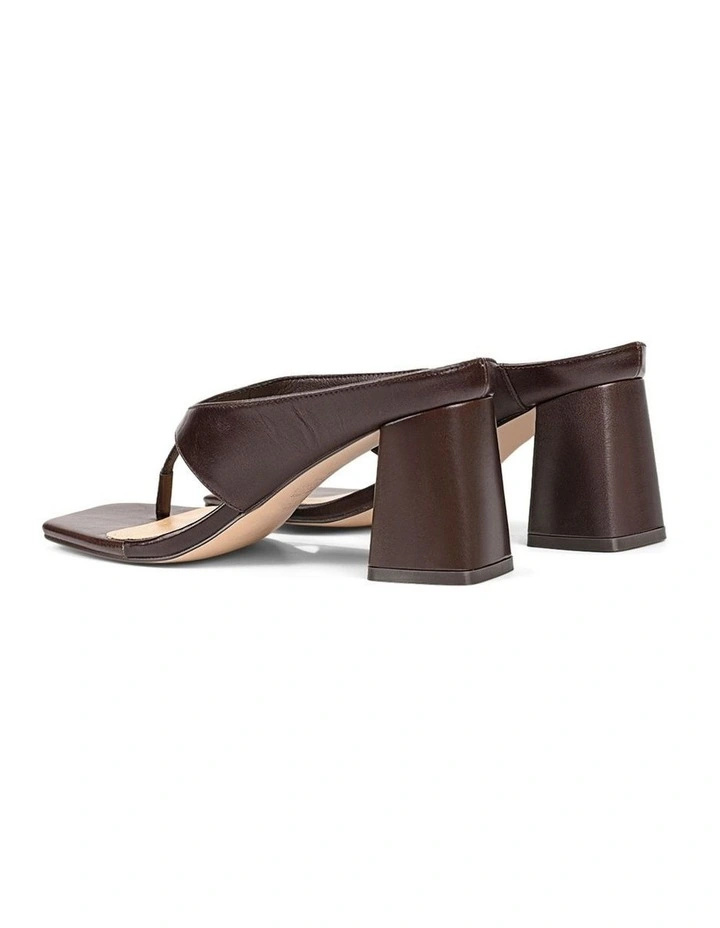 Stiles Thong Heels - Chocolate Brown Vintage Leather image 4