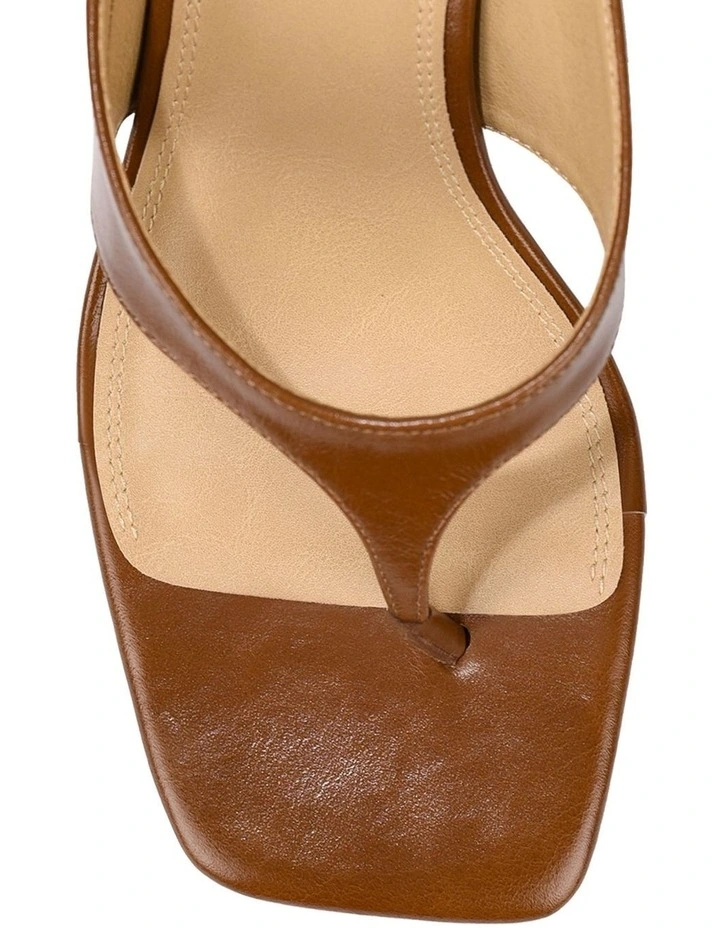Stiles Thong Heels - Cognac Tan Vintage Leather image 3
