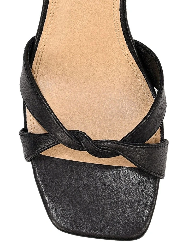 Aubrey Strappy Wedges - Black Leather image 3