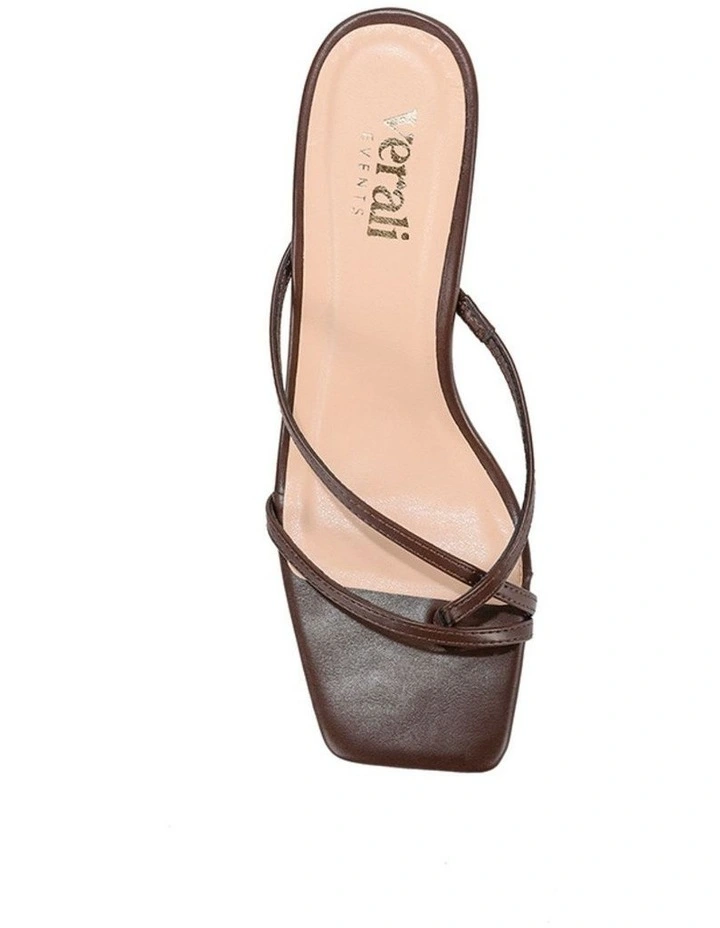 Este Strappy Mules in Chocolate Brown image 3