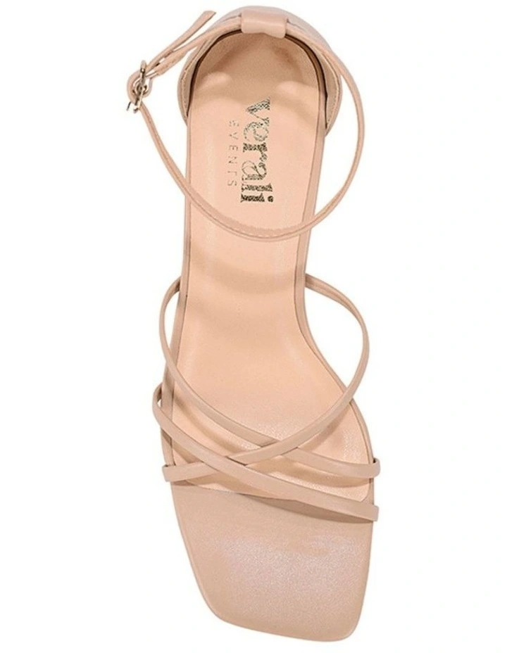 Nelly Block Heel Sandals in Nude image 3
