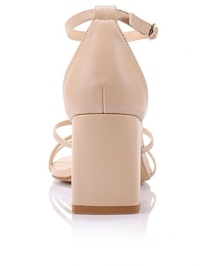 Nelly Block Heel Sandals in Nude image 4