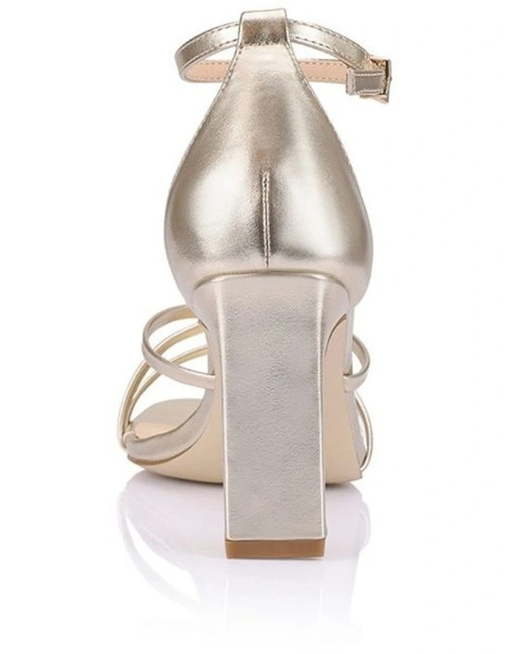 Kitty Block Heel Sandals in Champagne Gold image 4