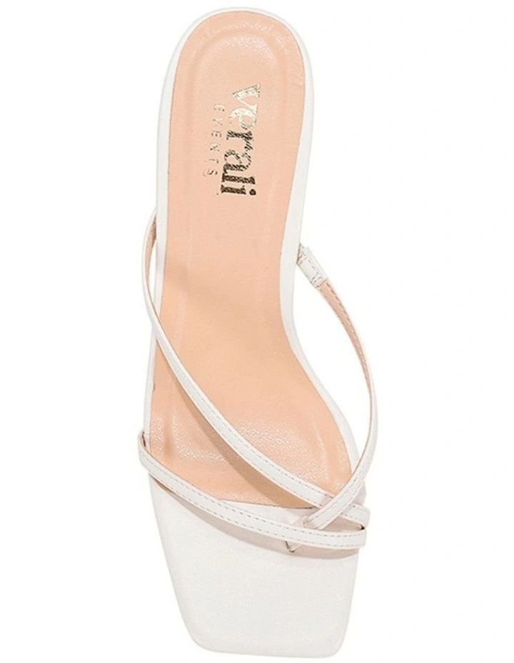 Este Strappy Mules in Chalk White image 3