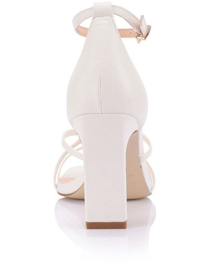 Kitty Block Heel Sandals in Chalk White image 4
