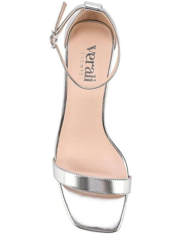 Gimlet Block Heel Sandals in Silver image 3