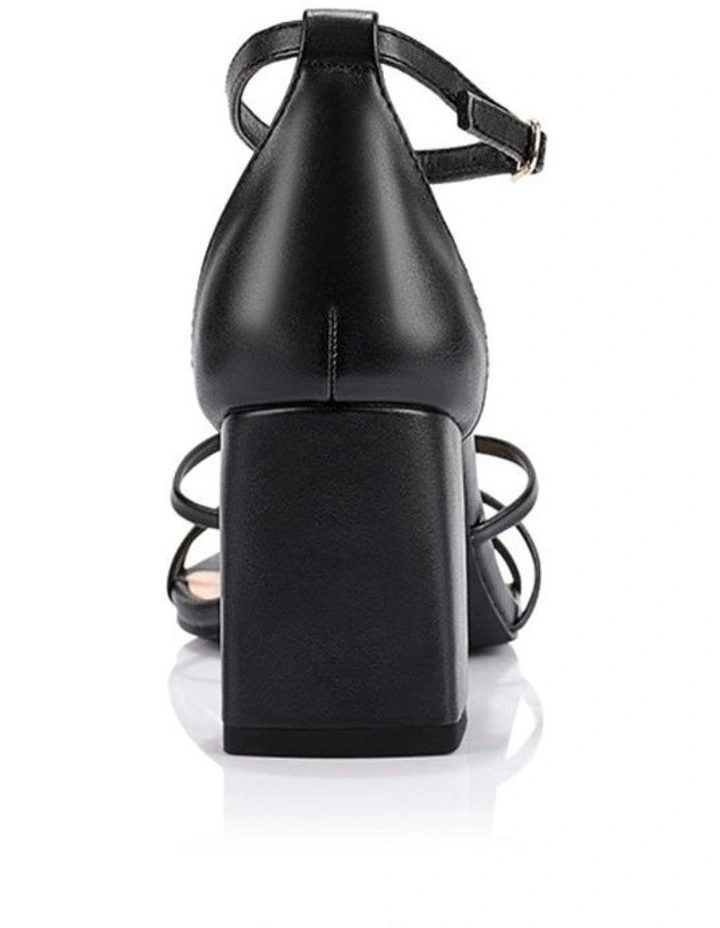 Nelly Block Heel Sandals in Black image 4