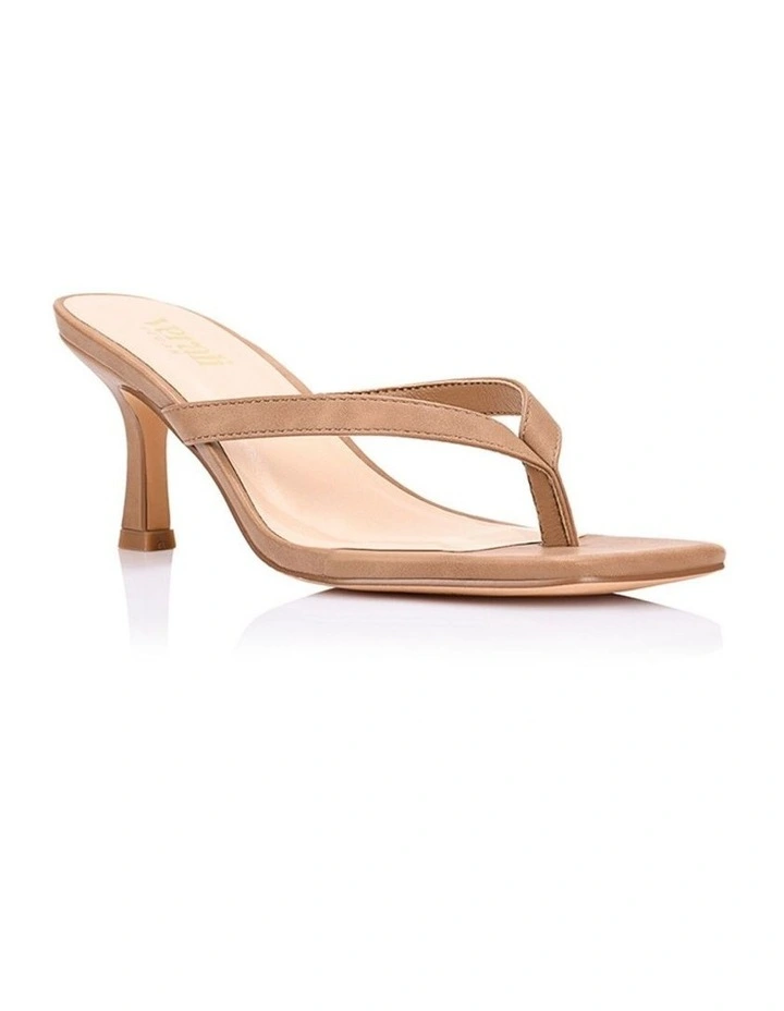 Essence Heeled Thongs in Biscuit image 2