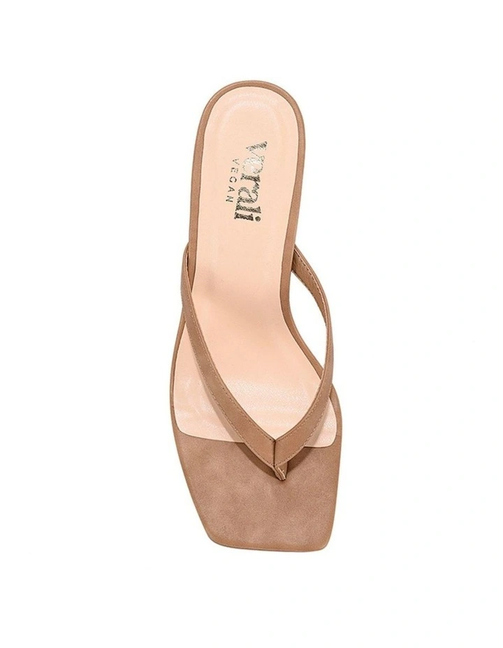 Essence Heeled Thongs in Biscuit image 3