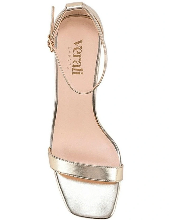 Gimlet Block Heel Sandals in Champagne Gold image 3