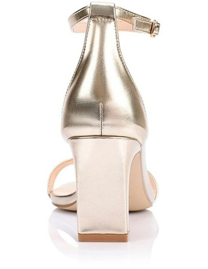 Gimlet Block Heel Sandals in Champagne Gold image 4