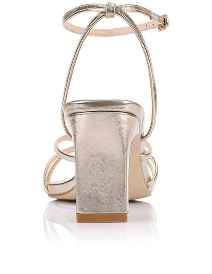 Gio Block Heel Sandals in Champagne Gold image 4