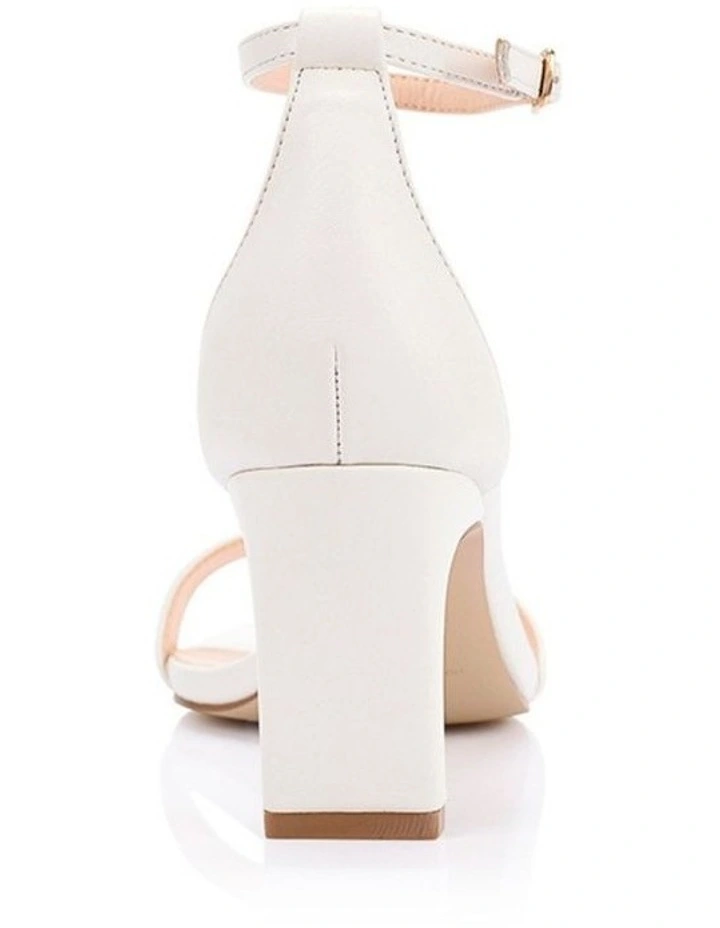 Gimlet Block Heel Sandals in Chalk White image 3
