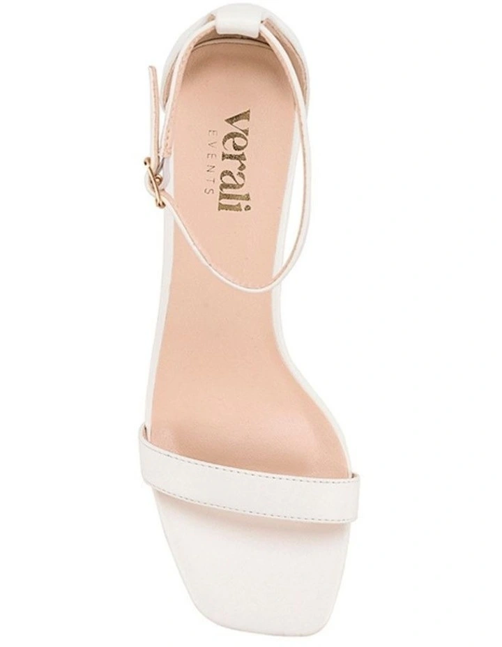 Gimlet Block Heel Sandals in Chalk White image 4