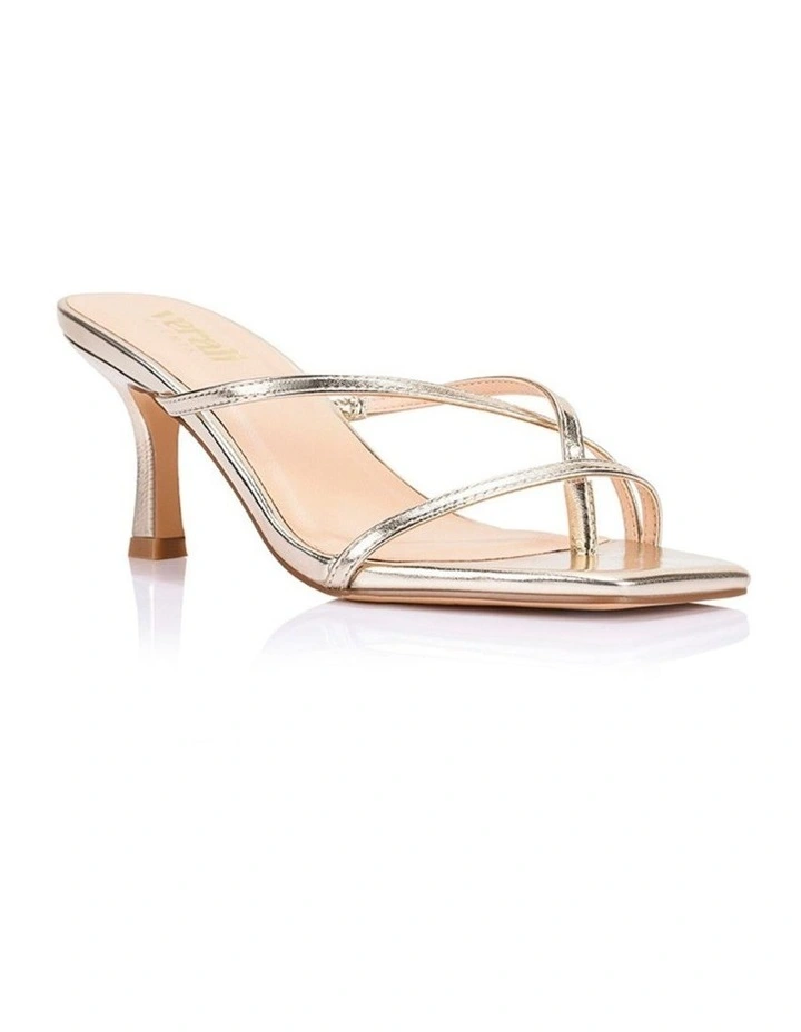 Este Strappy Mules in Champagne Gold image 2