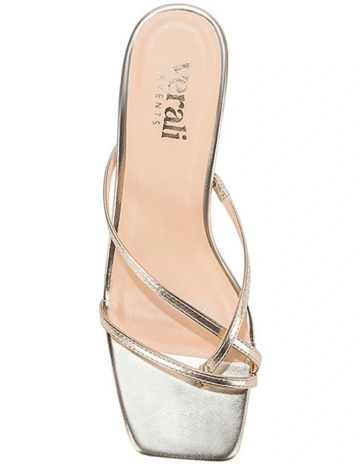 Este Strappy Mules in Champagne Gold image 3