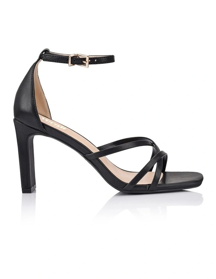 Kitty Block Heel Sandals in Black image 2