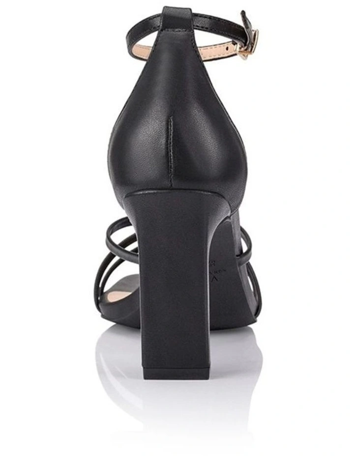 Kitty Block Heel Sandals in Black image 4