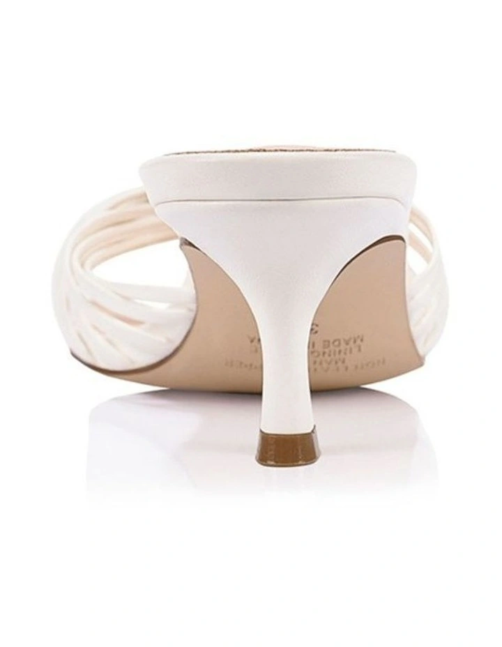 Bestie Kitten Heel Mules in Chalk White image 4