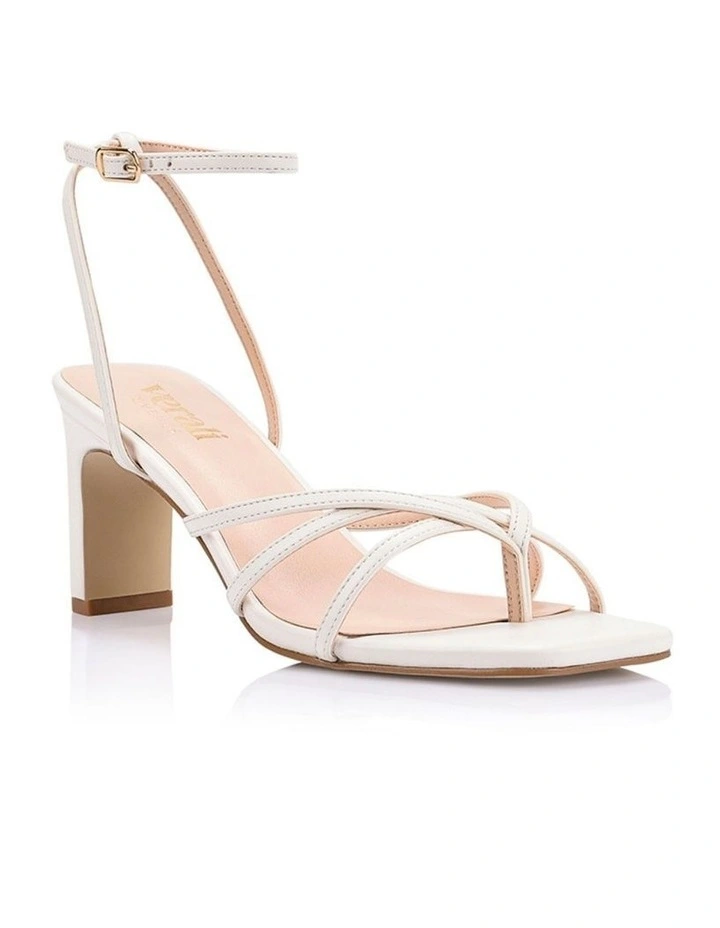 Gio Block Heel Sandals in Chalk White image 2