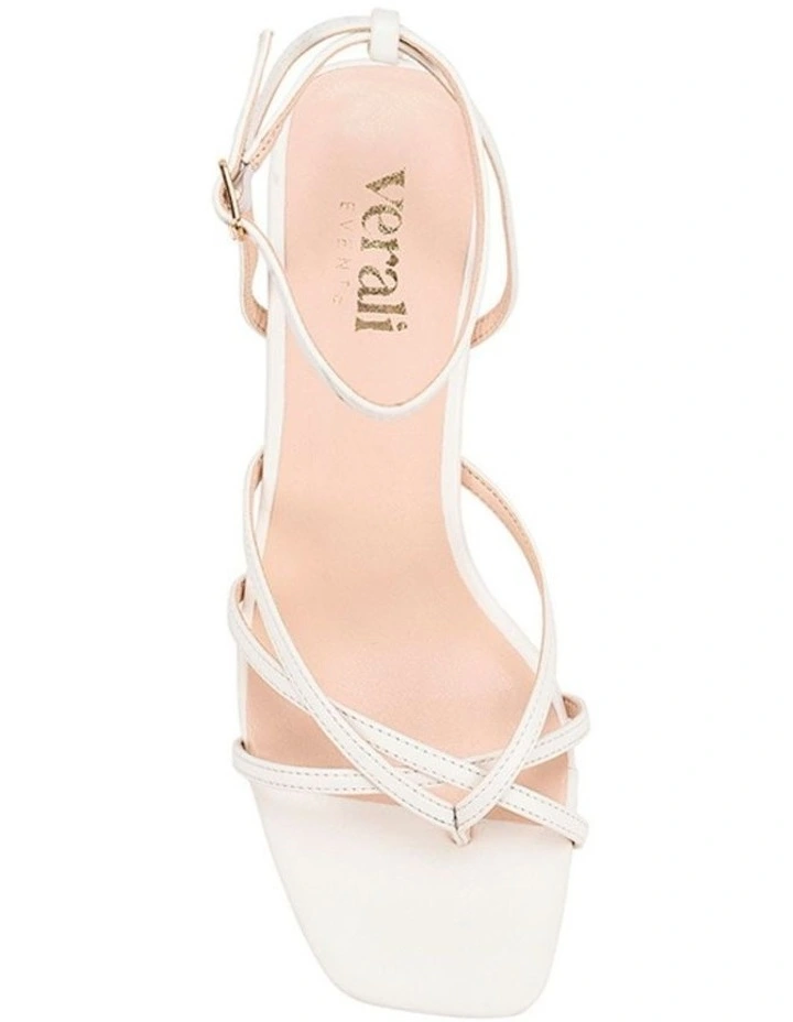 Gio Block Heel Sandals in Chalk White image 3