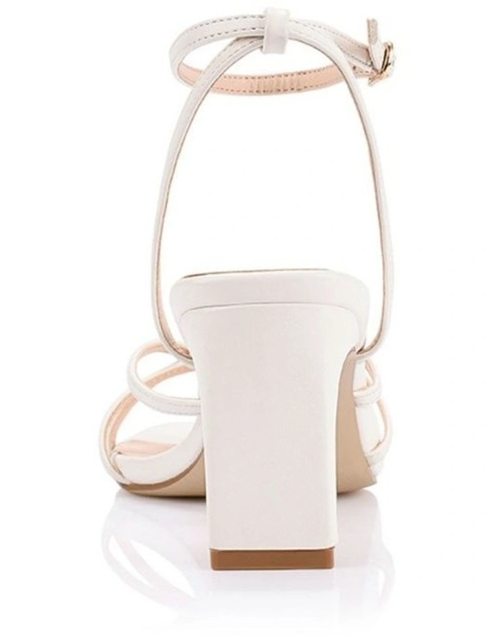 Gio Block Heel Sandals in Chalk White image 4