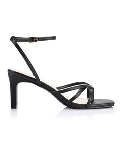 Gio Block Heel Sandals in Black