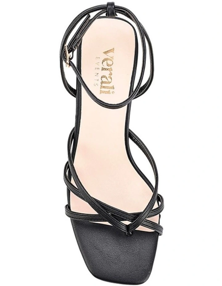 Gio Block Heel Sandals in Black image 3