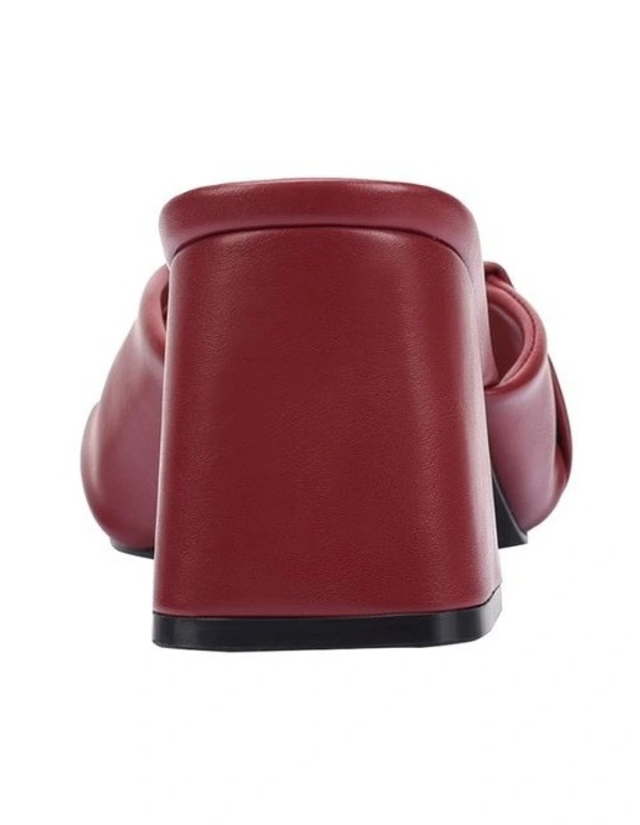 Stella Block Heel Mules - Berry Red image 3
