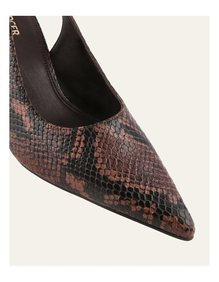 Ava High Heels Dark Snake Print Leather image 3
