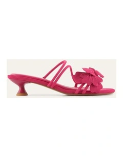 Blaze Mid Heel Sandals Fuchsia Suede
