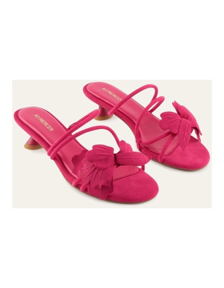 Blaze Mid Heel Sandals Fuchsia Suede image 3