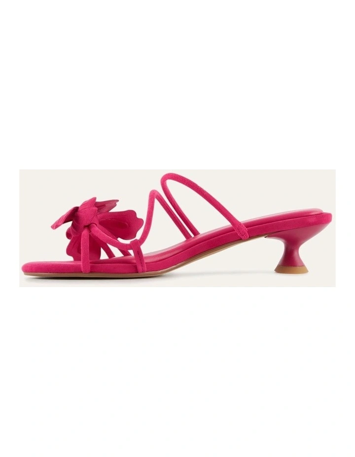 Blaze Mid Heel Sandals Fuchsia Suede image 6