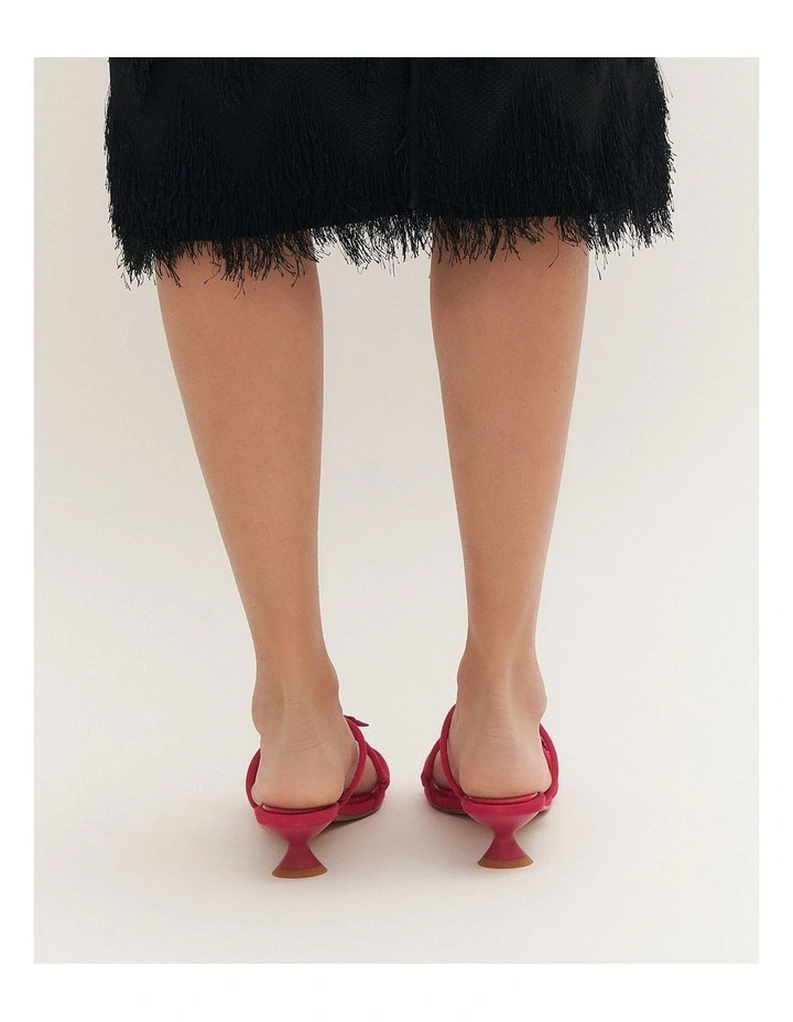 Blaze Mid Heel Sandals Fuchsia Suede image 7
