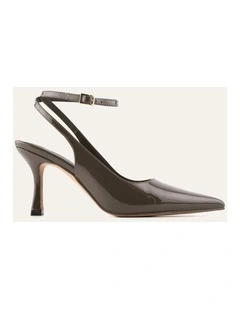 Ava High Heels Dark Olive Patent