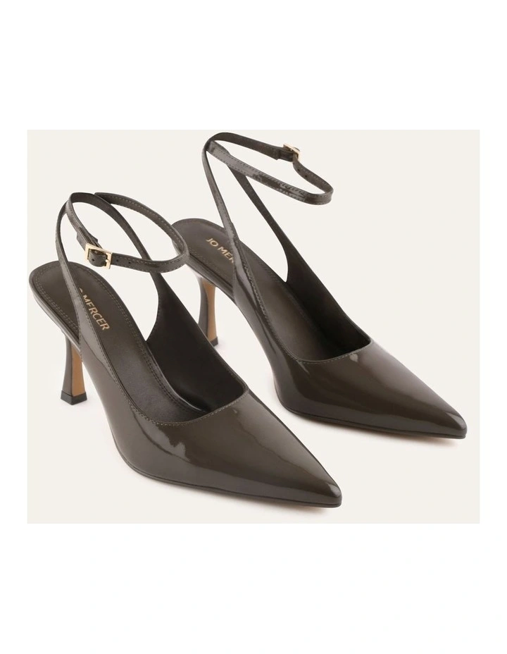 Ava High Heels Dark Olive Patent image 2