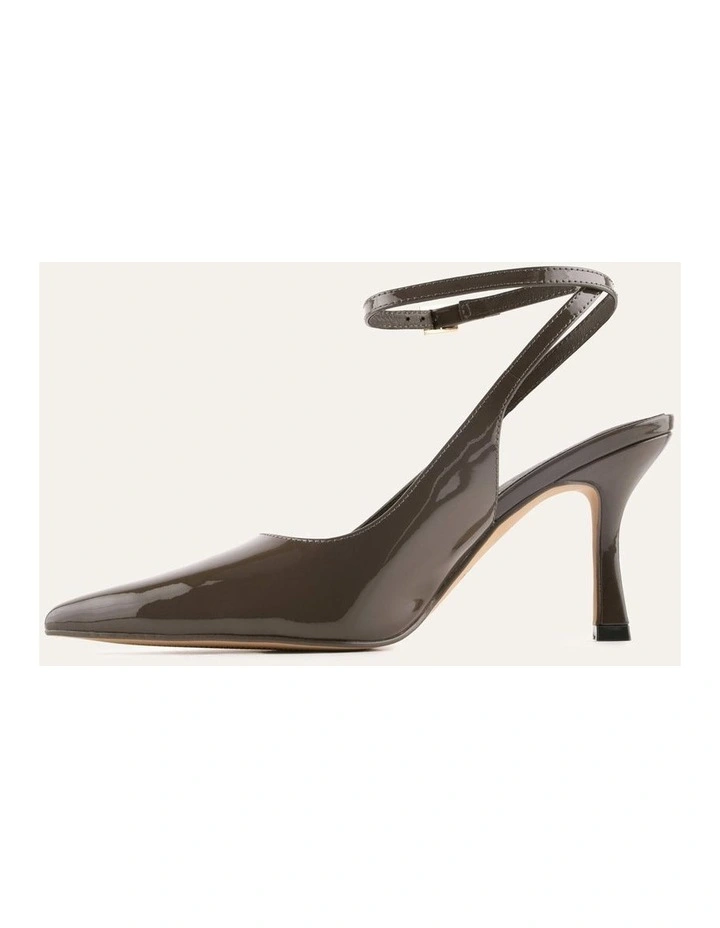 Ava High Heels Dark Olive Patent image 5