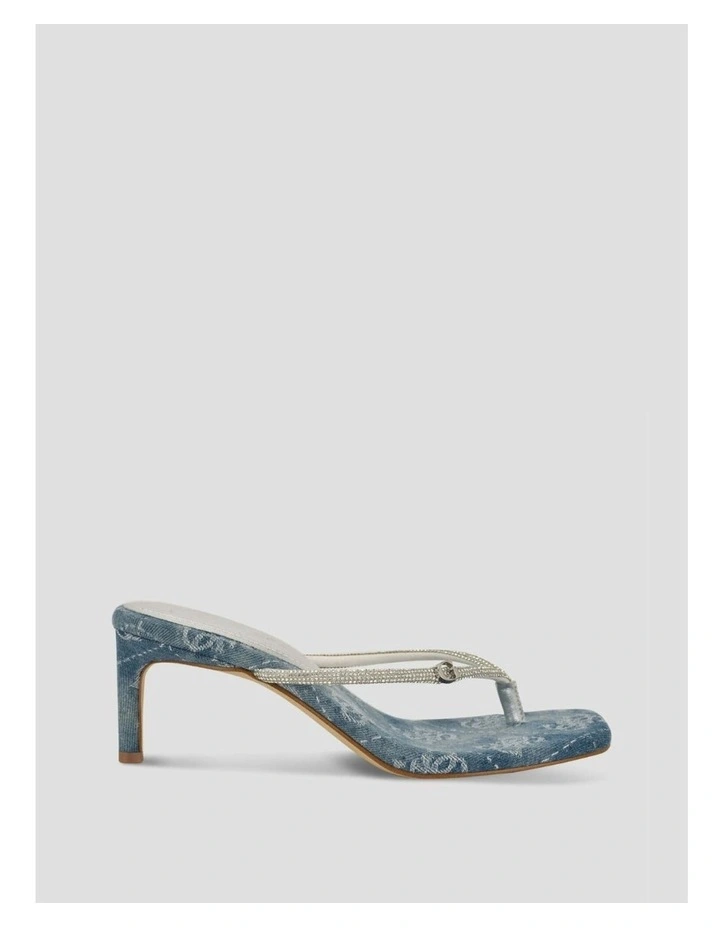 Mayan Heeled Sandals in Blue Logo image 2