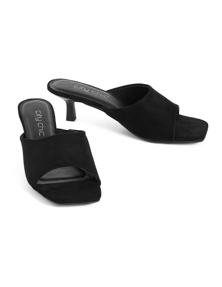 Plus Size Wide Fit Nyla Mule in Black image 5