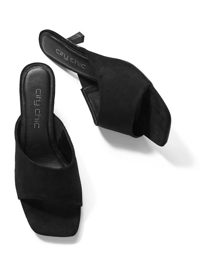 Plus Size Wide Fit Nyla Mule in Black image 6