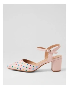 Tussie Blush Spot Blush Fabric Heels