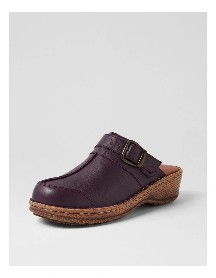 Nyla Plum Leather Heels image 2