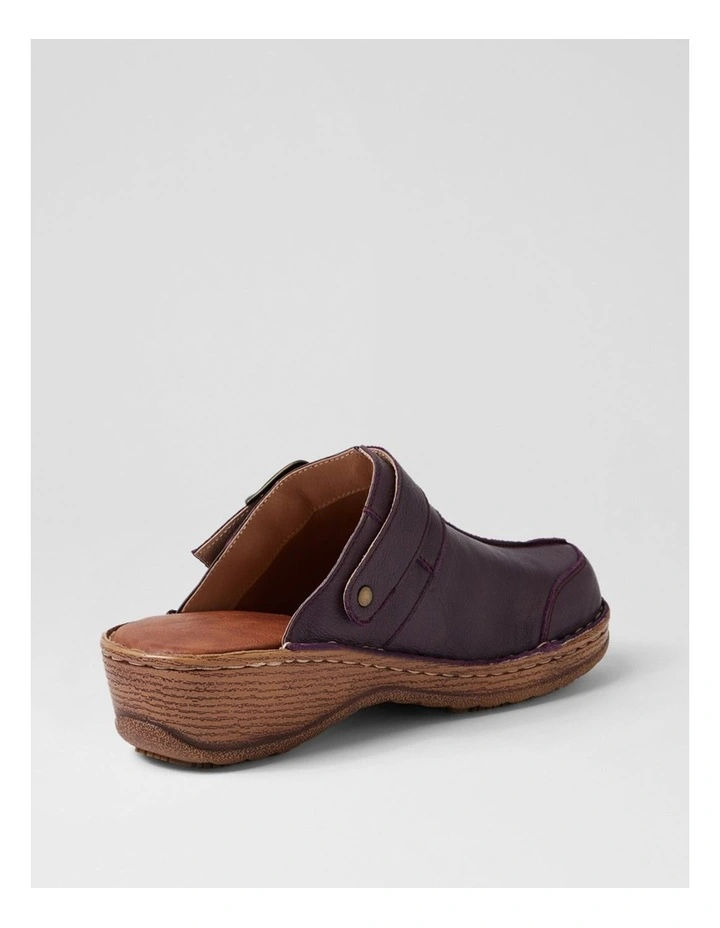 Nyla Plum Leather Heels image 3