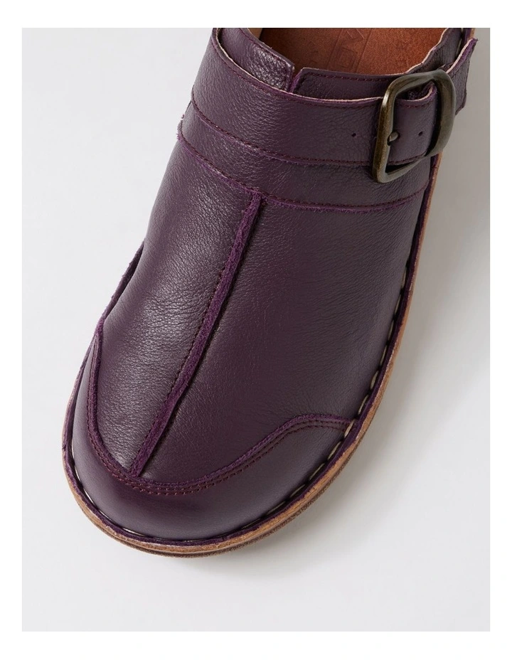 Nyla Plum Leather Heels image 4