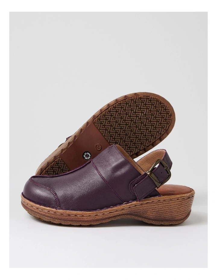 Nyla Plum Leather Heels image 5