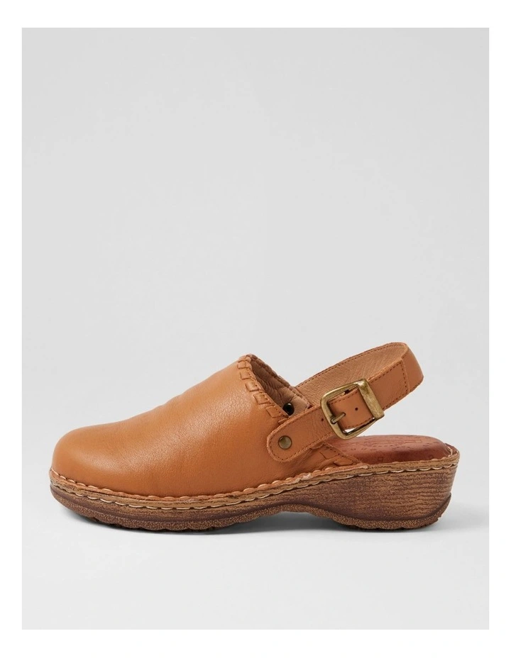 Nolana Dark Tan Leather Heels image 1