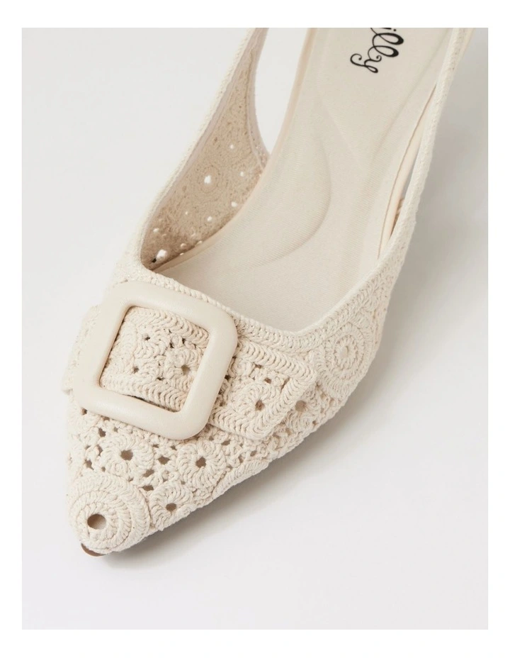 Christeen Almond Fabric Heels image 4